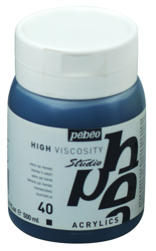 Pebeo Studio Acrylic HV 500ML - Paynes Grey