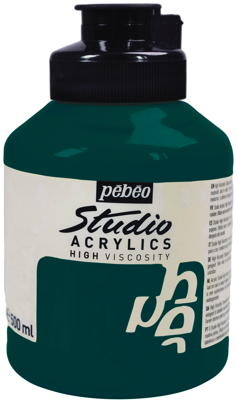 Pebeo Studio Acrylic HV 500ML - Phthalocyanine Emerald