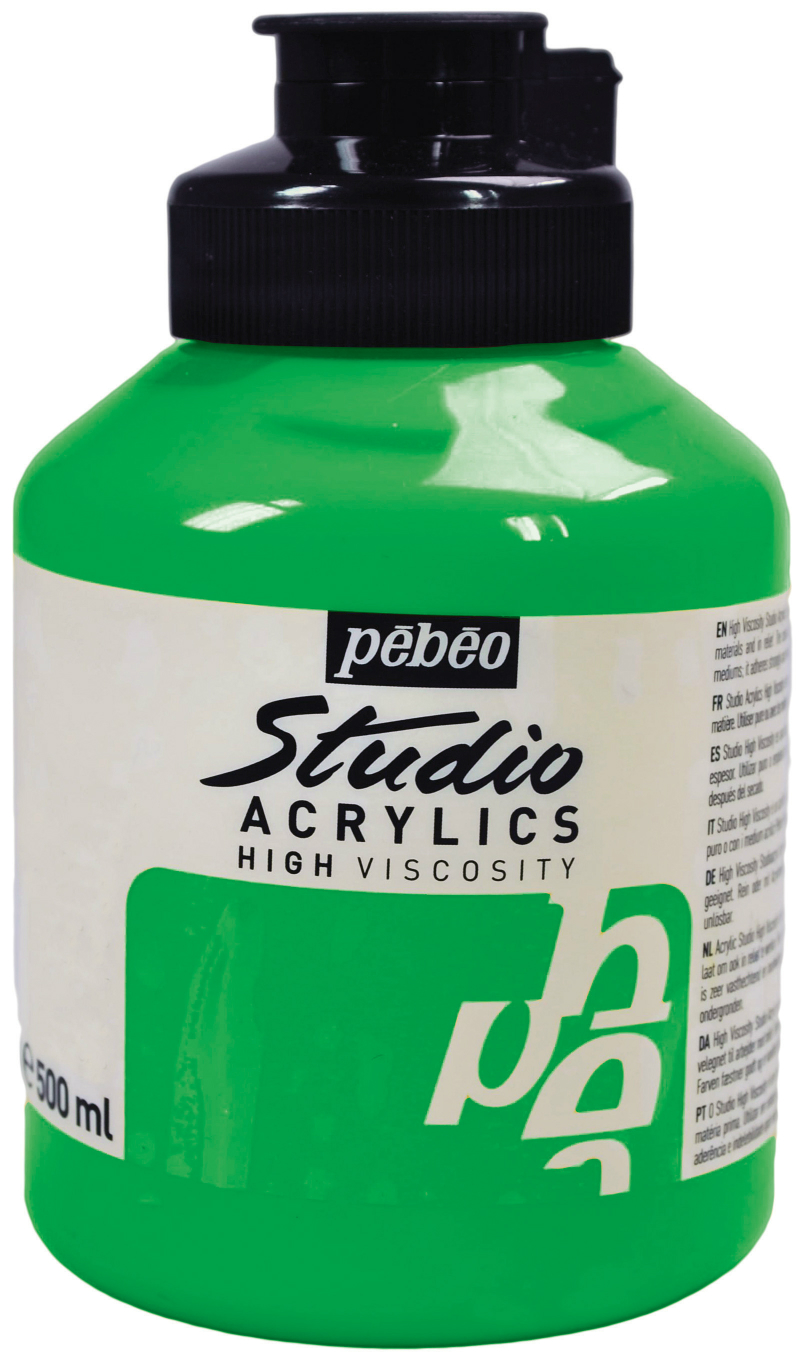 Pebeo Studio Acrylic HV 500ML - Cadmium Green Hue
