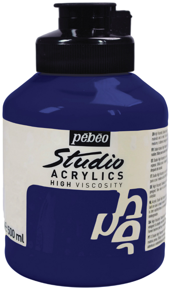 Pebeo Studio Acrylic HV 500ML - Dark Cobalt Violet Hue