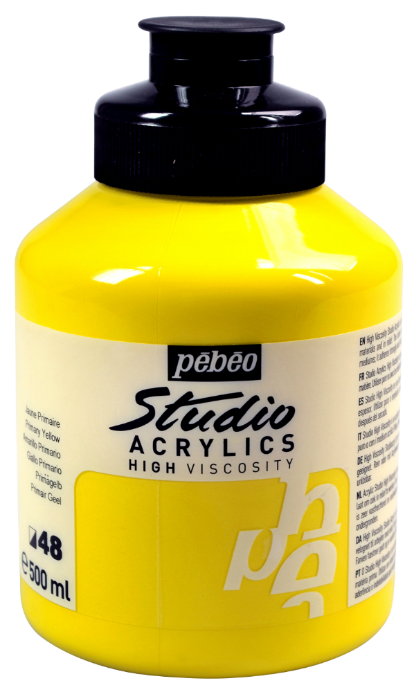 Pebeo Studio Acrylic HV 500ML - Primary Yellow
