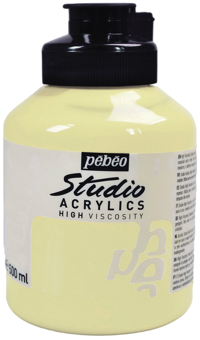 Pebeo Studio Acrylic HV 500ML - Buff Titanium