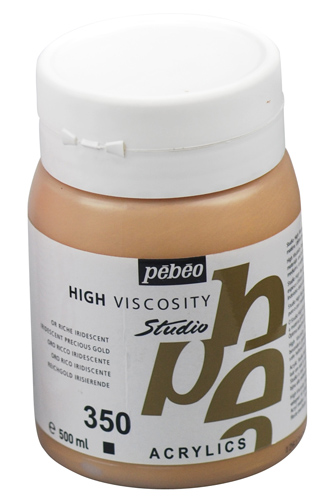 Pebeo Studio Acrylic HV 500ML - Iridescent Precious Gold