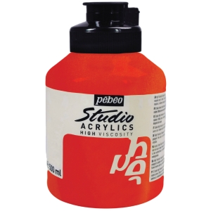 Pebeo Studio Acrylic HV 500ML - Iridescent Orange Yellow