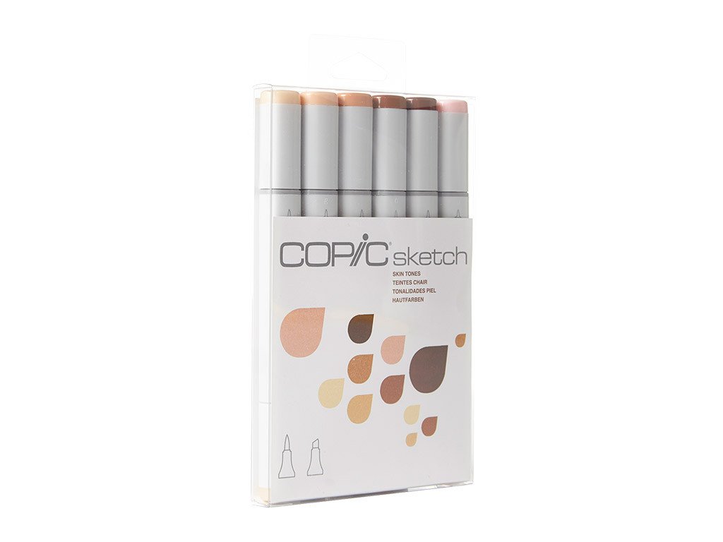 Copic 6pc Sketch Markers Set - Skin Tones / Portrait