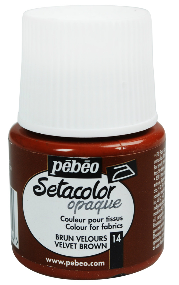 Pebeo Setacolor Opaque Fabric Paint - Velvet Brown