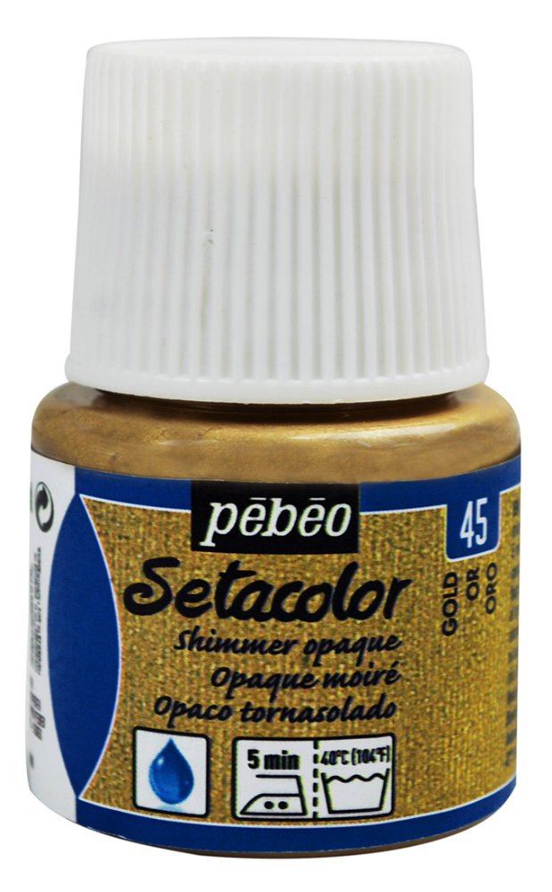 Pebeo Setacolor Shimmer Opaque Fabric Paint 45 ml - Gold