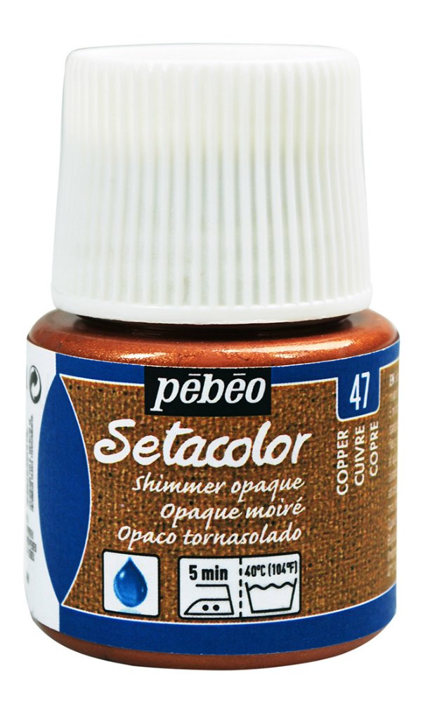 Pebeo Setacolor Shimmer Opaque Fabric Paint 45 ml - Light Copper