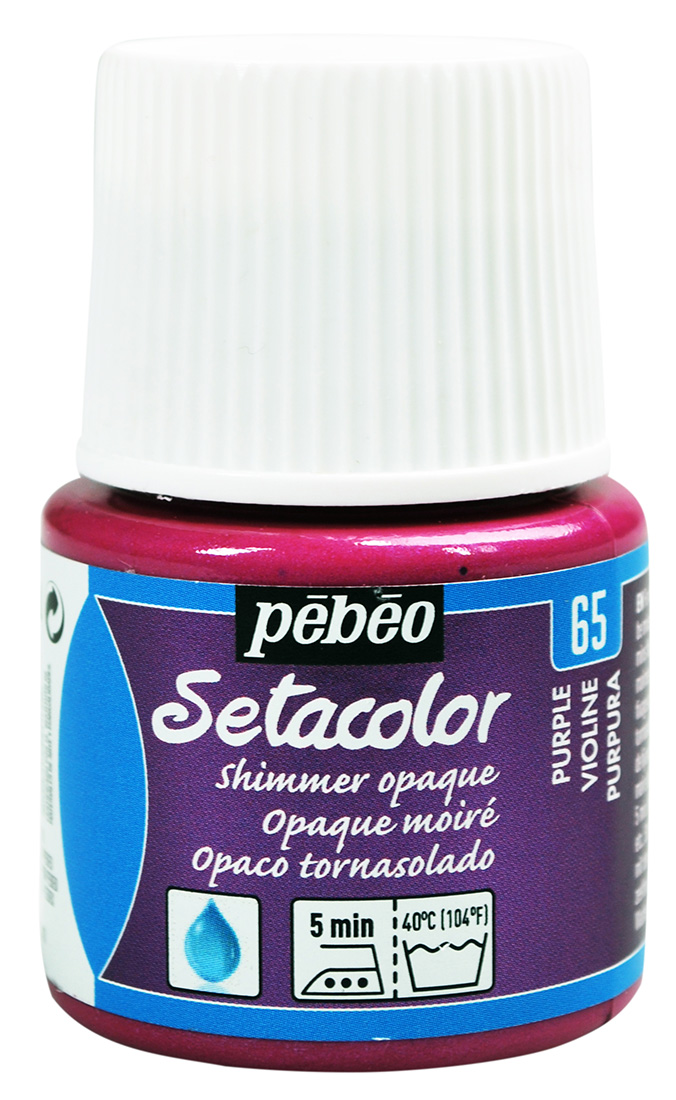 Pebeo Setacolor Shimmer Opaque Fabric Paint 45 ml - Purple