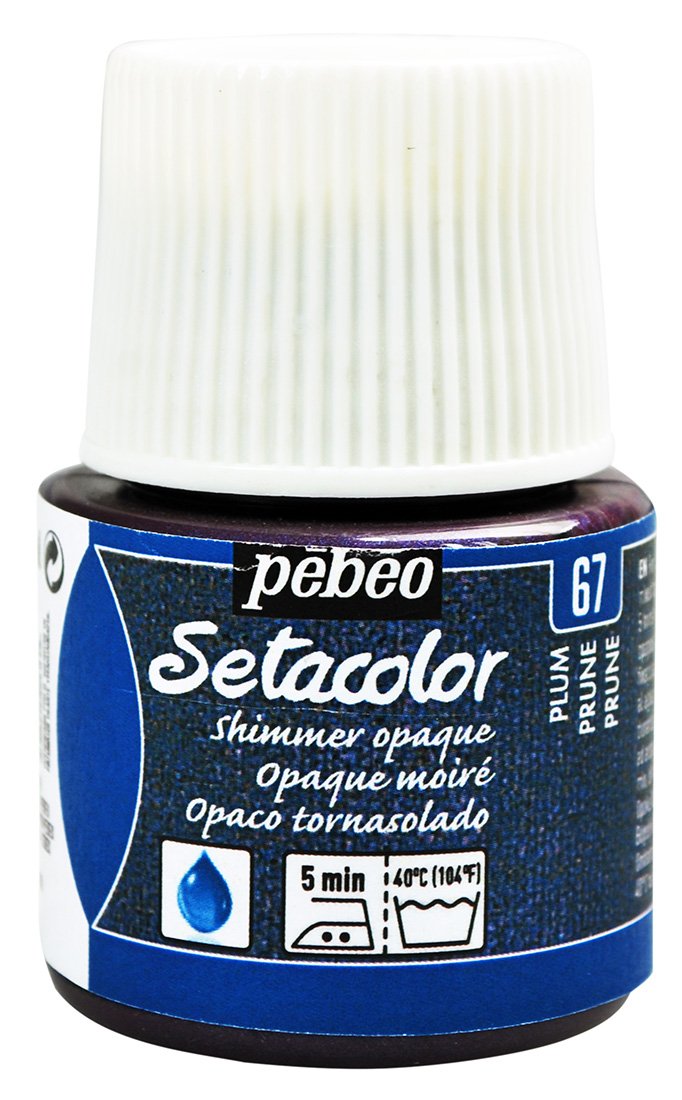 Pebeo Setacolor Shimmer Opaque Fabric Paint 45 ml - Plum