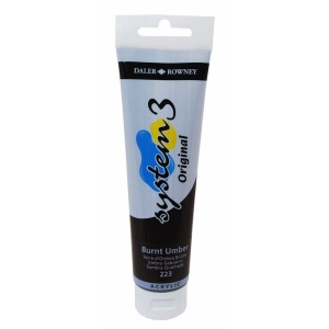 Daler Rowney System 3 Original Acrylic 150 ml - Burnt Umber