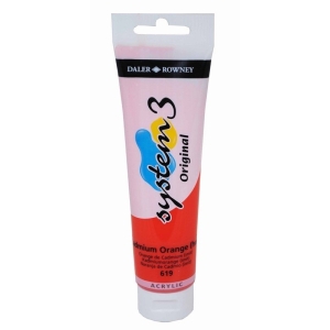 Daler Rowney System 3 Original Acrylic 150 ml - Cadmium Orange Hue
