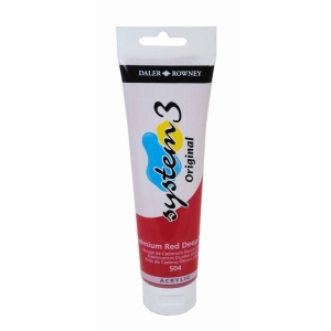 Daler Rowney System 3 Original Acrylic 150 ml - Cadmium Red Deep Hue