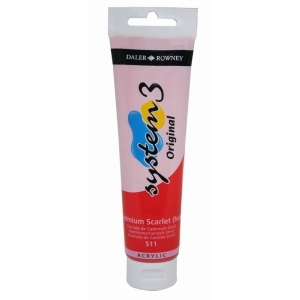 Daler Rowney System 3 Original Acrylic 150 ml - Cadmium Scarlet Hue