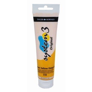 Daler Rowney System 3 Original Acrylic 150 ml - Cadmium Yellow Deep Hue
