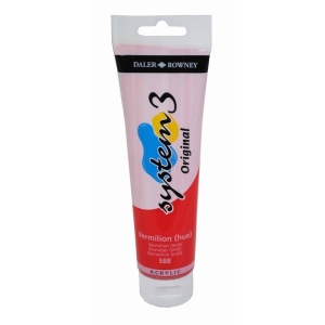 Daler Rowney System 3 Original Acrylic 150 ml - Vermillion Hue