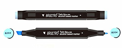 Brustro Twin Tip Alcohol Based Marker - Baby Blue