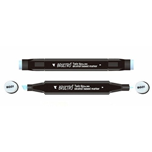 Brustro Twin Tip Alcohol Based Marker - Blue Grey 1