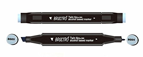 Brustro Twin Tip Alcohol Based Marker - Blue Grey 5
