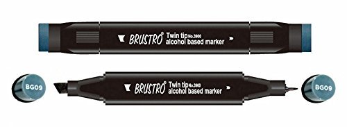 Brustro Twin Tip Alcohol Based Marker - Blue Grey 9