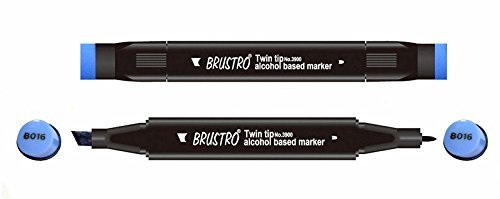 Brustro Twin Tip Alcohol Based Marker - Brilliant Blue