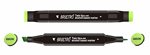 Brustro Twin Tip Alcohol Based Marker - Bud Green