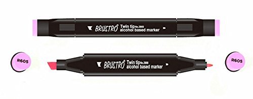 Brustro Twin Tip Alcohol Based Marker - Cerise