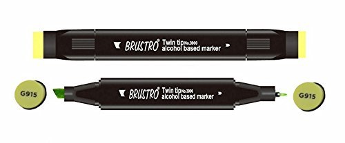 Brustro Twin Tip Alcohol Based Marker - Chartreuse Green