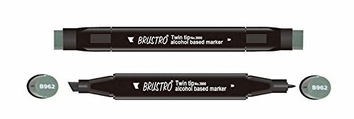 Brustro Twin Tip Alcohol Based Marker - Chromium Oxide Green