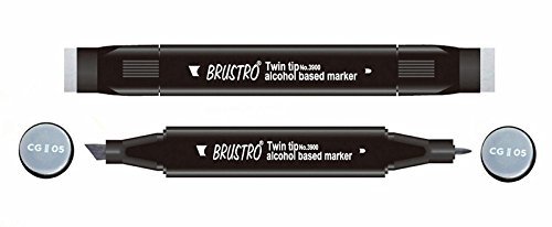 Brustro Twin Tip Alcohol Based Marker - Cool Grey II 05
