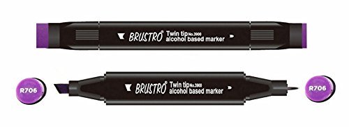 Brustro Twin Tip Alcohol Based Marker - Deep Violet