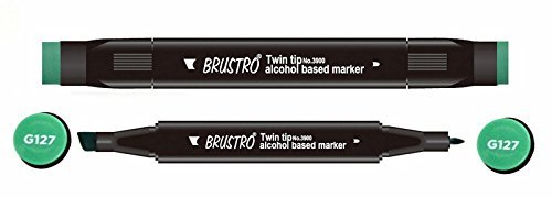 Brustro Twin Tip Alcohol Based Marker - Emerald Green