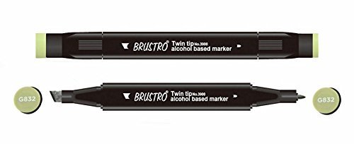 Brustro Twin Tip Alcohol Based Marker - Fern Green