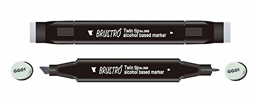 Brustro Twin Tip Alcohol Based Marker - Green Grey 1