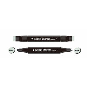 Brustro Twin Tip Alcohol Based Marker - Green Grey 3