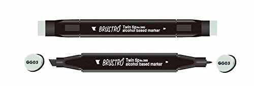 Brustro Twin Tip Alcohol Based Marker - Green Grey 3