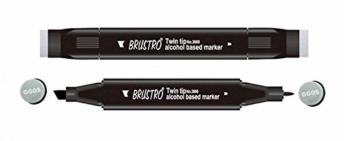 Brustro Twin Tip Alcohol Based Marker - Green Grey 5