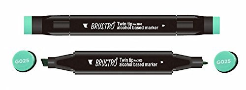 Brustro Twin Tip Alcohol Based Marker - Light Clear Blue