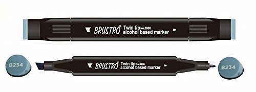 Brustro Twin Tip Alcohol Based Marker - Marine Blue