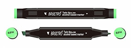 Brustro Twin Tip Alcohol Based Marker - Ocean Green