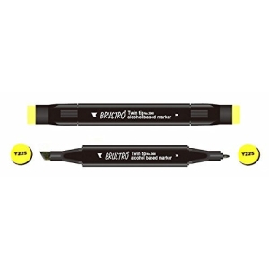 Brustro Twin Tip Alcohol Based Marker - Olive Yellow
