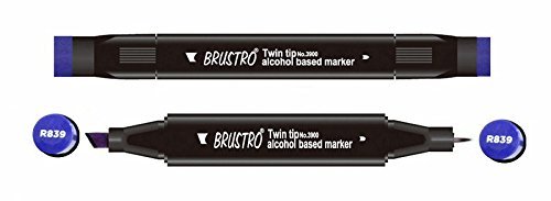 Brustro Twin Tip Alcohol Based Marker - Pansy