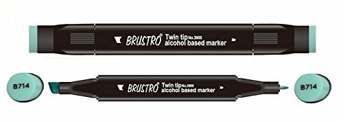 Brustro Twin Tip Alcohol Based Marker - Turquoise Green Light