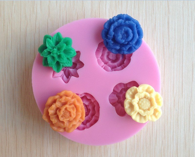 Mixed Flowers Silicone Clay Mould