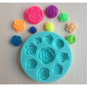 Mixed Roses - Design 1 Silicone Clay Mould