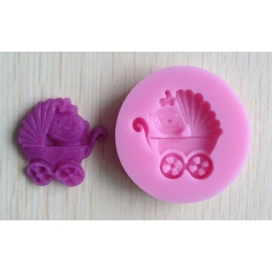 Baby Carriage Silicone Clay Mould