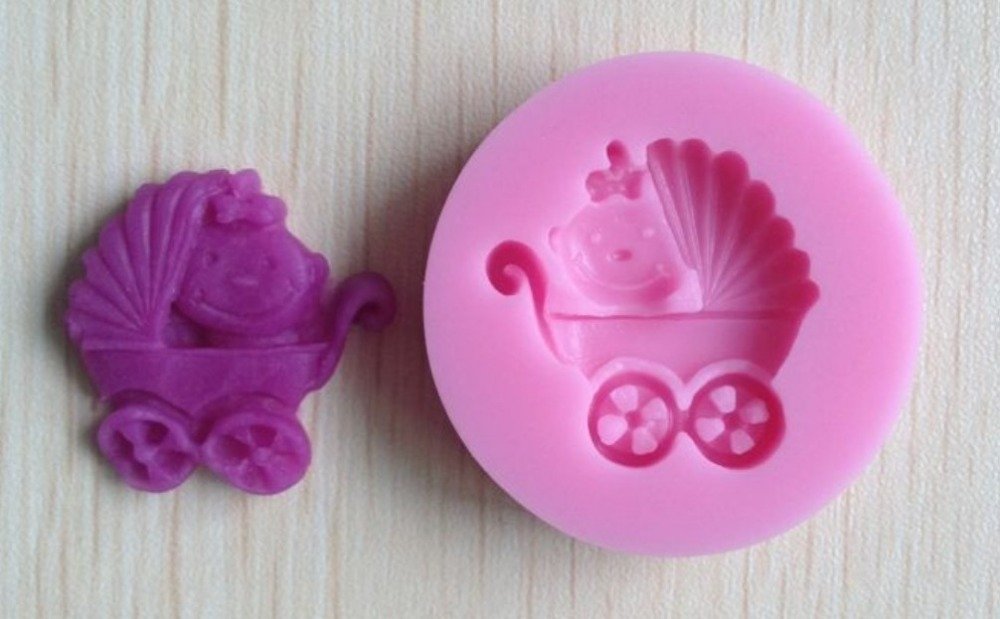 Baby Carriage Silicone Clay Mould