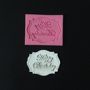 Happy Birthday Plaque Silicone Clay Mould