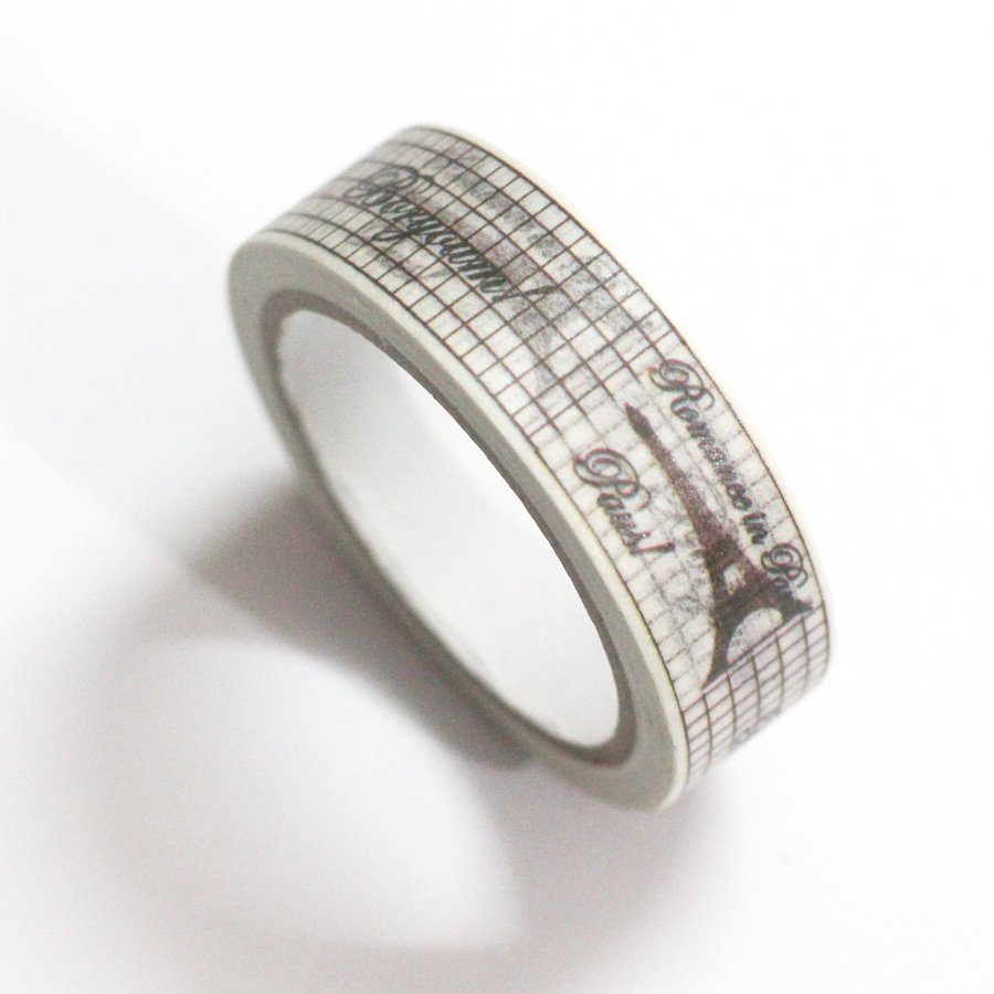 Paris - White and Black - Japanese Washi Tape