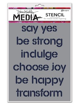 Dina Wakley Media Stencil - You Can